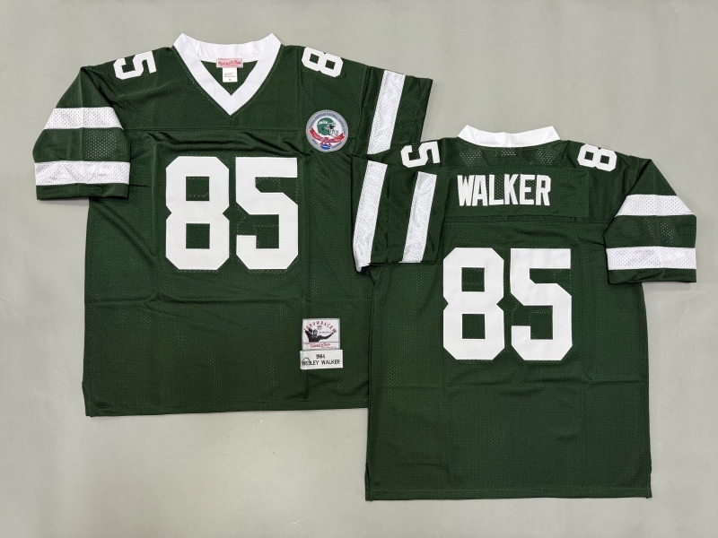 Men 2025 New York Jets #85 Walker green Throwback Limited NFL Jersey style 001